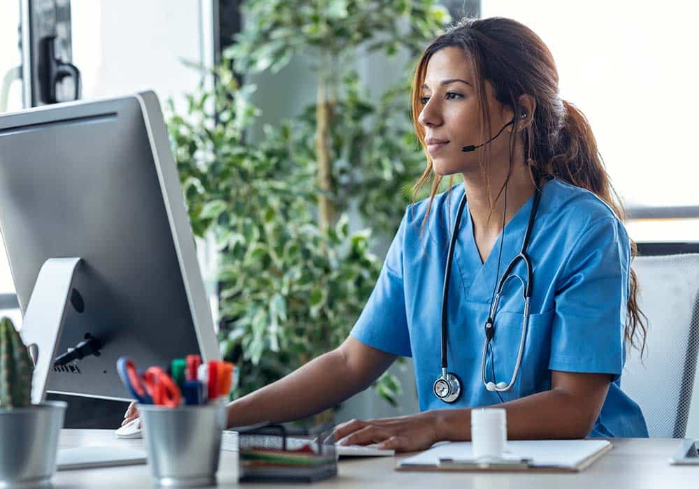 medical assistant working