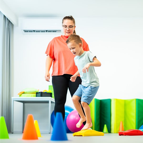 OT session with kid at school
