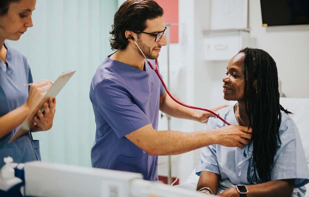 nurse practitioner with patient