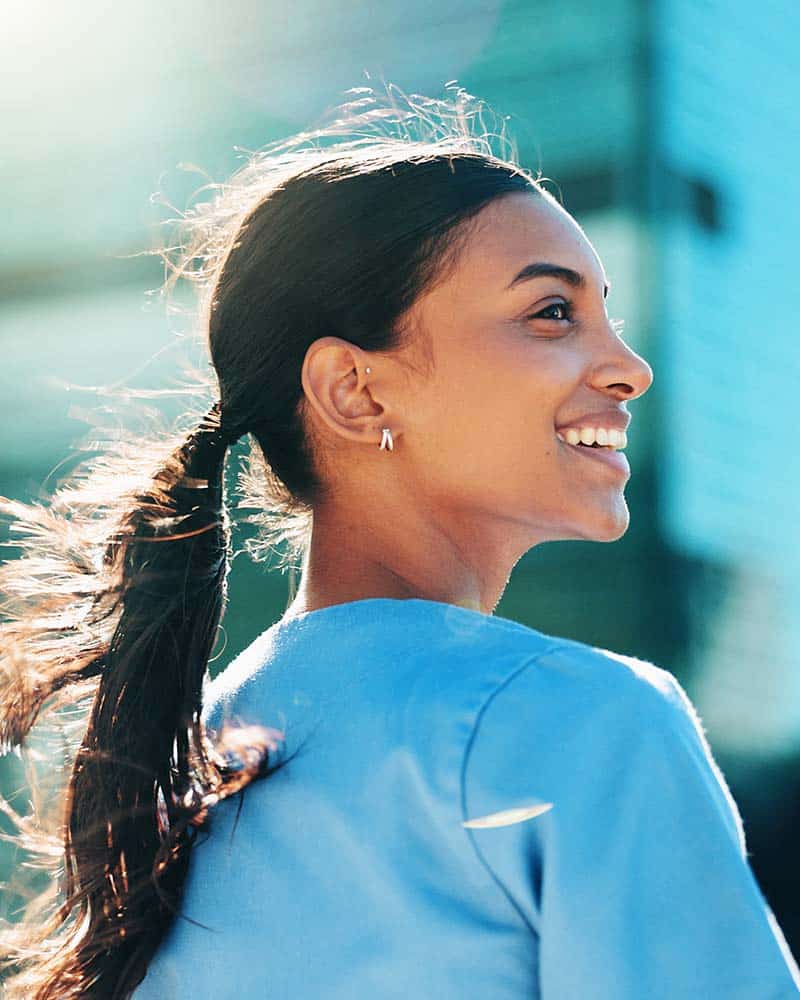 female nurse smiling